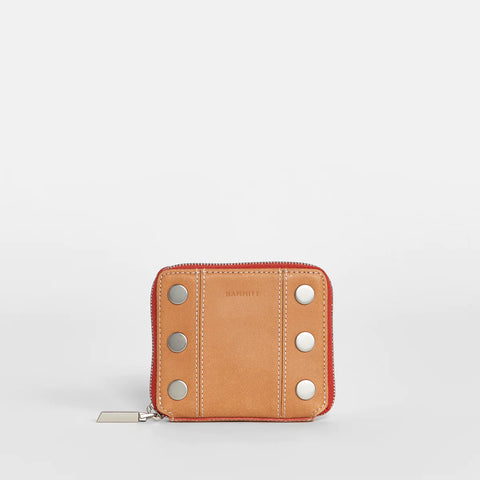 Hammitt 5 North Croissant Tan/Brushed Silver Leather Wallet