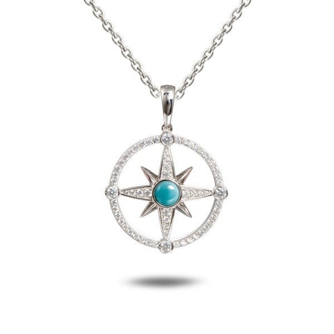 Alamea Larimar Compass Pendant Necklace