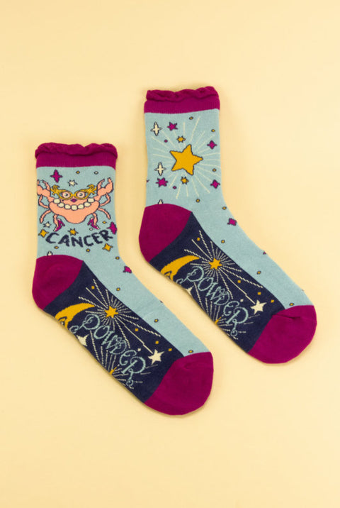 Powder Cancer Zodiac Socks