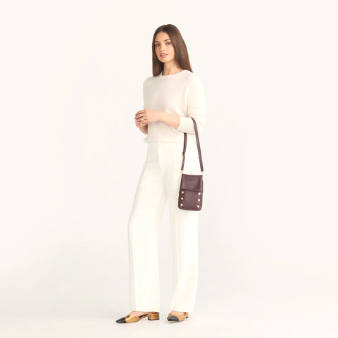 Hammitt VIP Mobile Small Leather Crossbody Cabernet Pebble/Brushed Gold