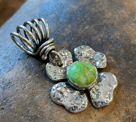 Sherry Tinsman Gaspeite Clover Pendant