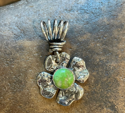 Sherry Tinsman Gaspeite Clover Pendant