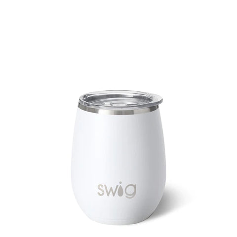 Swig Matte White Stemless Wine Cup 14oz