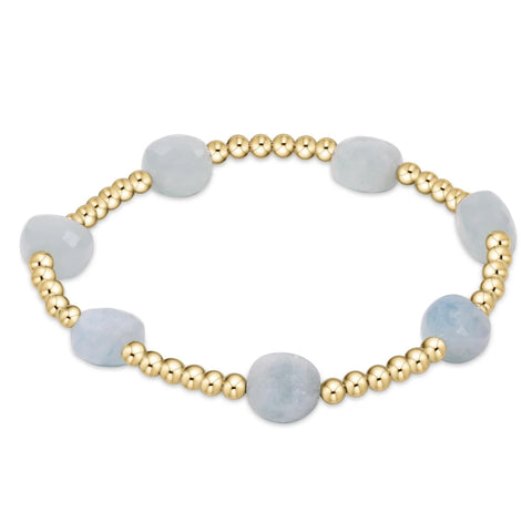 enewton admire gold 3mm bead bracelet - aquamarine