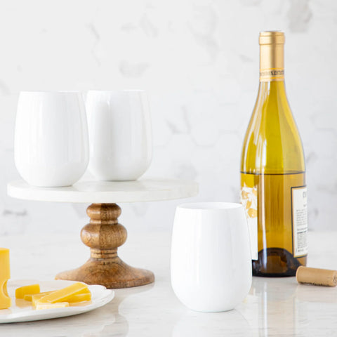 Hester & Cook White Stemless Wine Symglass