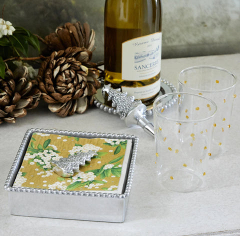 Mariposa Dotty Tree Beaded Napkin Box Set