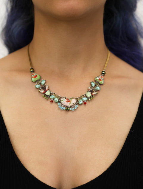 Ayala Bar Flower Garden Aster Necklace