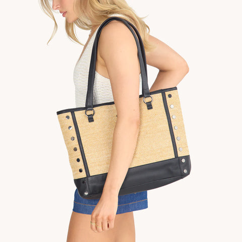 Hammitt Andersen Revival Chapparral Raffia/Gunmetal Tote