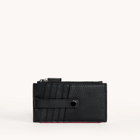 Hammitt 210 West Black/Gunmetal Leather Wallet