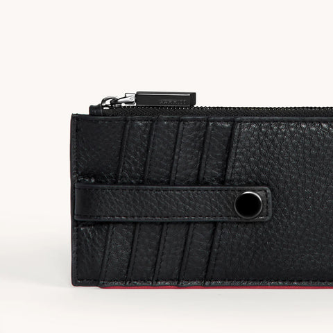 Hammitt 210 West Black/Gunmetal Leather Wallet