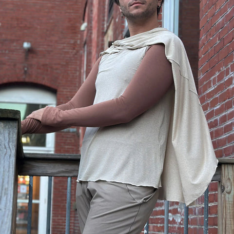 Angelrox Mantra Layered Sleeveless Cape Heaven Shimmer