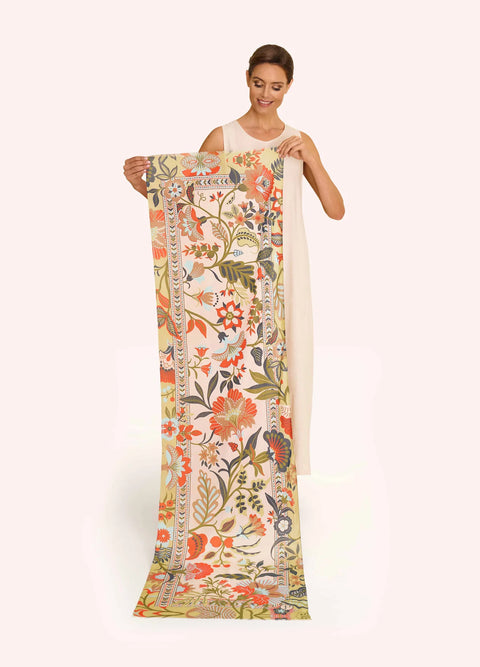 Powder Cotton Scarf - Folky Floral