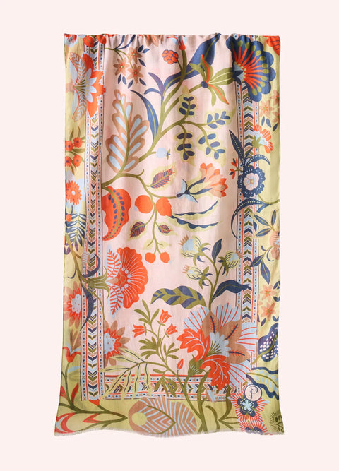 Powder Cotton Scarf - Folky Floral