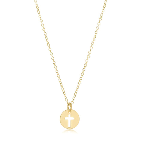enewton 16" gold necklace - blessed small gold charm