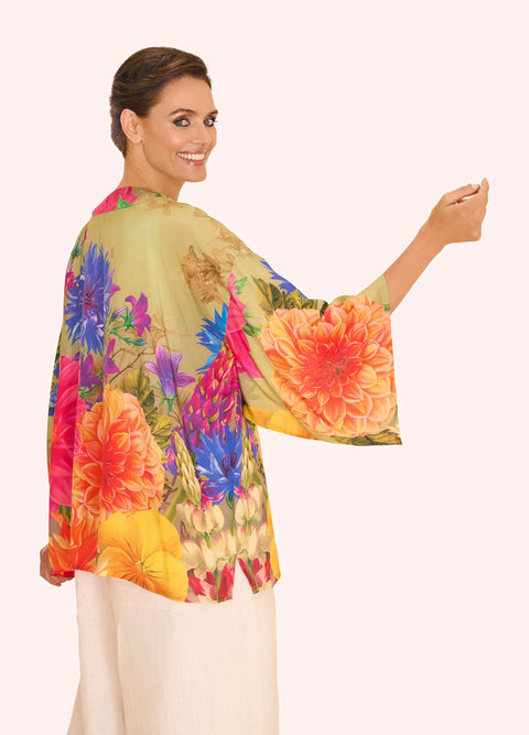 Powder Kimono Jacket - Bountiful Blooms
