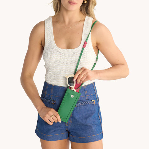 Hammitt Sunny Carrier Lime Zest/Brushed Silver Crossbody