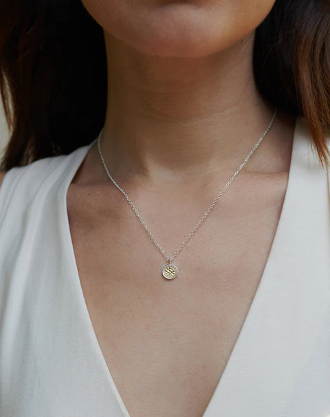 Anna Beck Classic Small Dotted Necklace - Gold & Silver