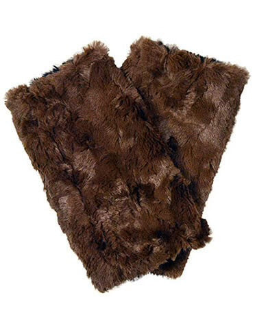 Pandemonium Fingerless Faux Fur Gloves Reversible Multiple Color Combos Available