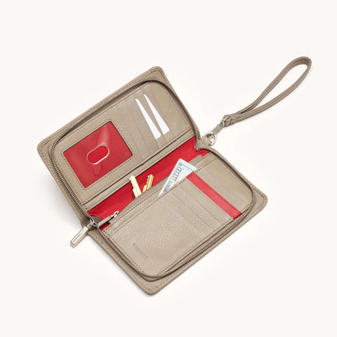 Hammitt Bryant Wallet Pewter Pebble/Brushed Silver