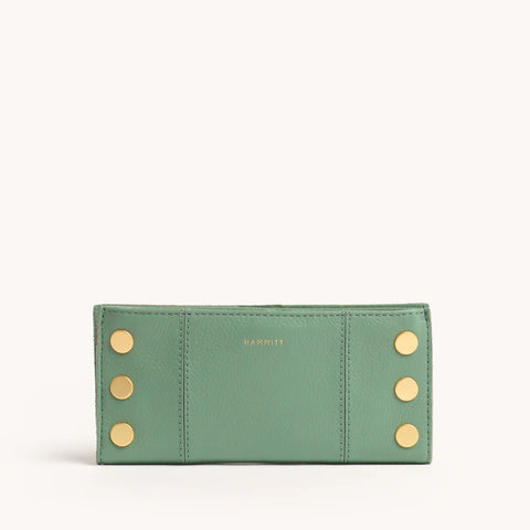 Hammitt 110 North Artichoke/Brushed Gold Leather Wallet