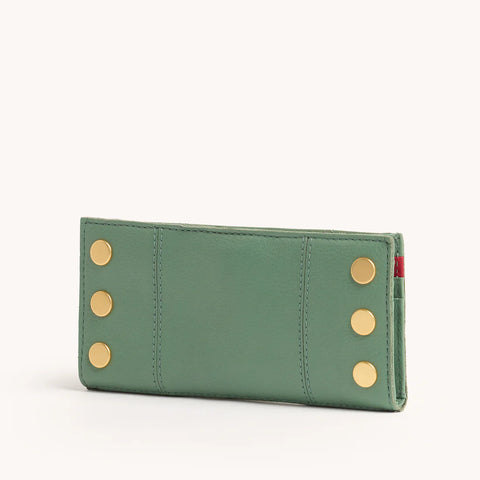 Hammitt 110 North Artichoke/Brushed Gold Leather Wallet
