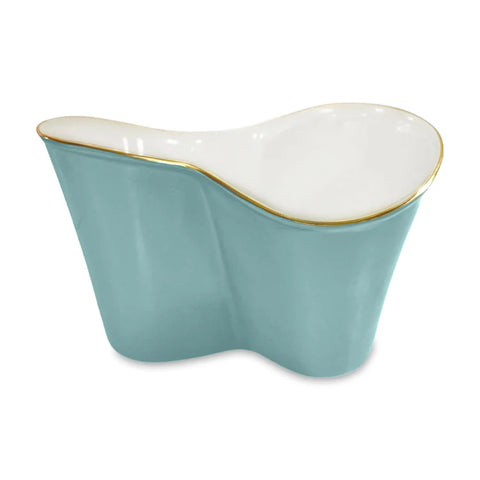 Beatriz Ball ENCANTO Turquoise and White Double Ice Bucket