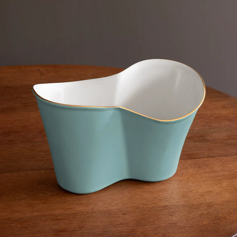 Beatriz Ball ENCANTO Turquoise and White Double Ice Bucket