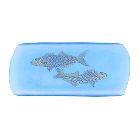 Vietri Isola Glass Medium Fish Rectangular Tray