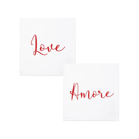 Vietri Papersoft Napkins Love/Amore Cocktail Napkins