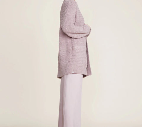 Barefoot Dreams CozyChic® Boucle Welt Pocket Cardigan Deep Taupe