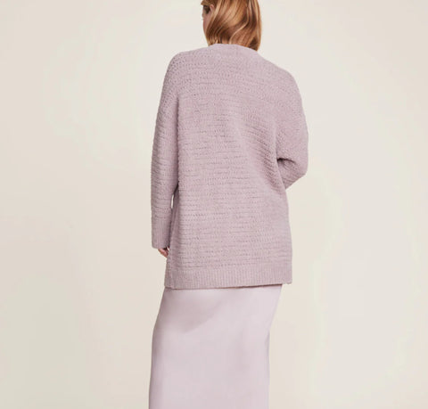 Barefoot Dreams CozyChic® Boucle Welt Pocket Cardigan Deep Taupe