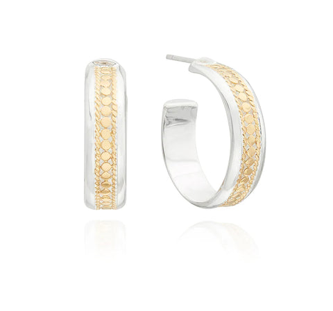 Anna Beck Classic Wide Hoop Earrings - Gold & Silver