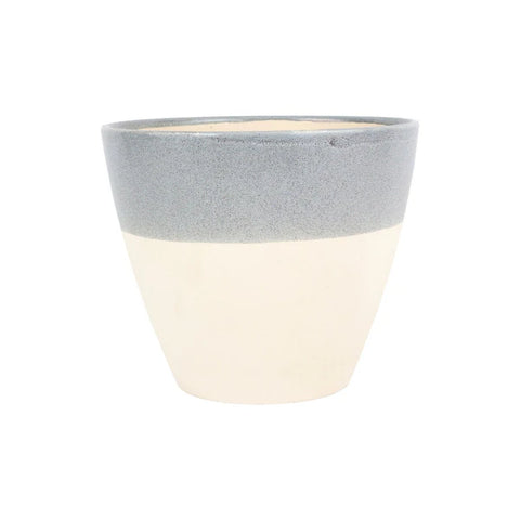 NEW Vietri Viva Garden Light Gray Reactive Large Cachepot