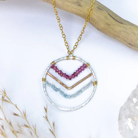 Laura J Aurora Kaleidoscope Necklace