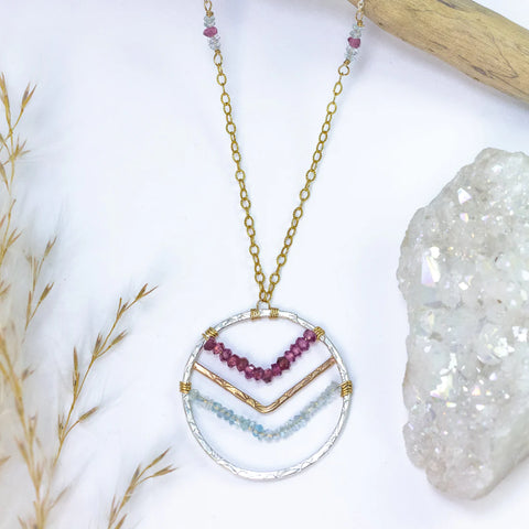 Laura J Aurora Kaleidoscope Necklace