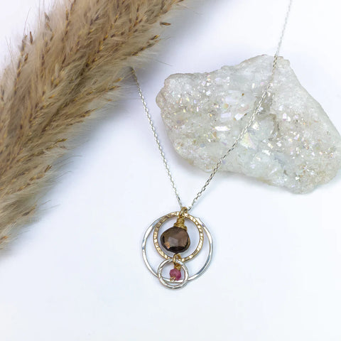 Laura J Topaz Tourmaline Harmony Necklace