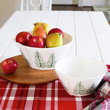 Vietri Lastra Holiday Meduim Stacking Serving Bowl