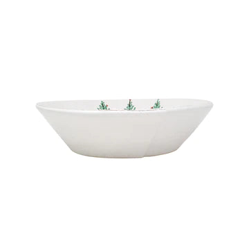 Vietri Lastra Holiday Medium Shallow Serving Bowl