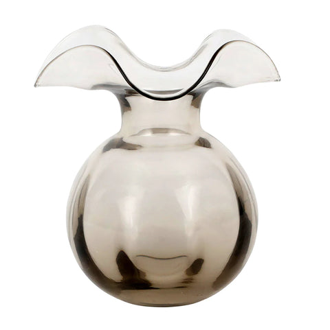 Vietri Hibiscus Gray Medium Fluted Vase