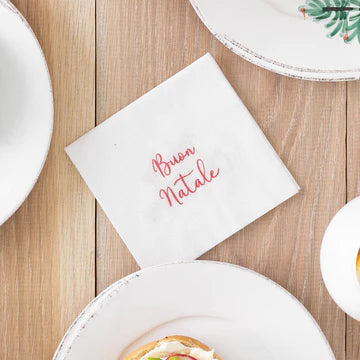 Vietri Papersoft Merry Christmas/Buon Natale Cocktail Napkins (Pack of 20)