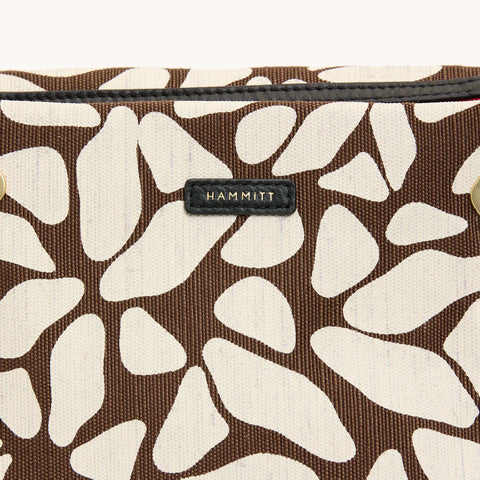 Hammitt Bryant Medium Giraffe/Brushed Gold Red Zip Crossbody/Shoulder Bag