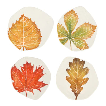 Vietri Autunno Assorted Salad Plates - Set of 4