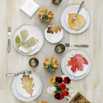 Vietri Autunno Assorted Salad Plates - Set of 4