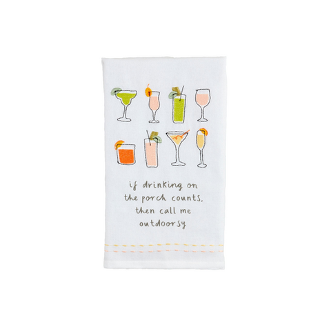 Mudpie Outdoorsy Embroidered Towel