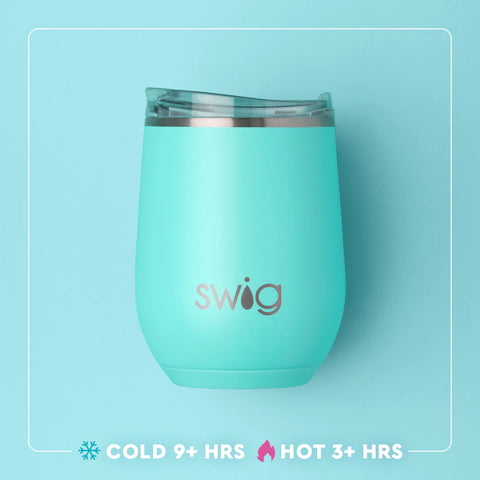 Swig Sea Swirl Stemless Wine 12oz