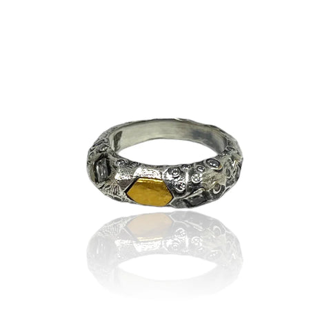 Tat2 Designs Vintage Silver Vesta Ring
