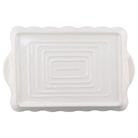 Vietri Italian Bakers White Large Rectangular Baker