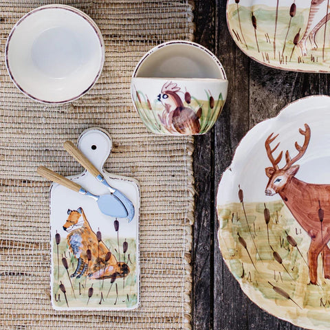 Vietri Wildlife Fox Small Cheese Board