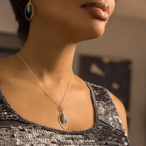 Laura J Ethereal Labradorite Pendant Necklace