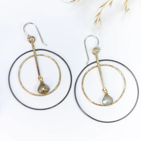 Laura J Labradorite Portal Earrings